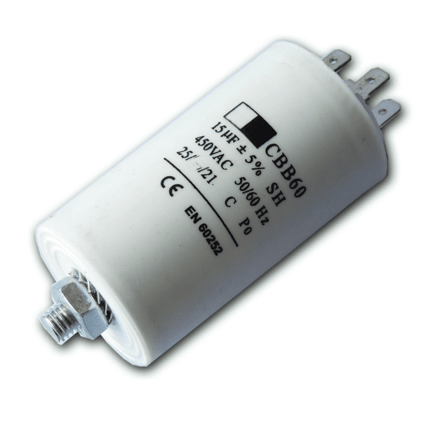 1.5uf Capacitor Motor Run Motor Start Capacitor Capacitance: 1.5µF 450V 1.5 Mfd | Spares4homes