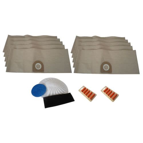 10 x Vacuum Hoover Dust Bags + Filters + Fresheners for VAX 6131T / 6151F / 6151T
