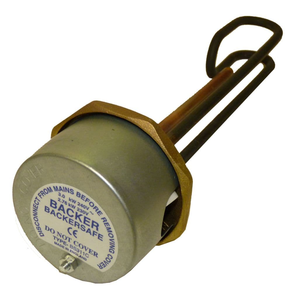 11" Immersion Heater Element Hard Water Incoloy Thermostat