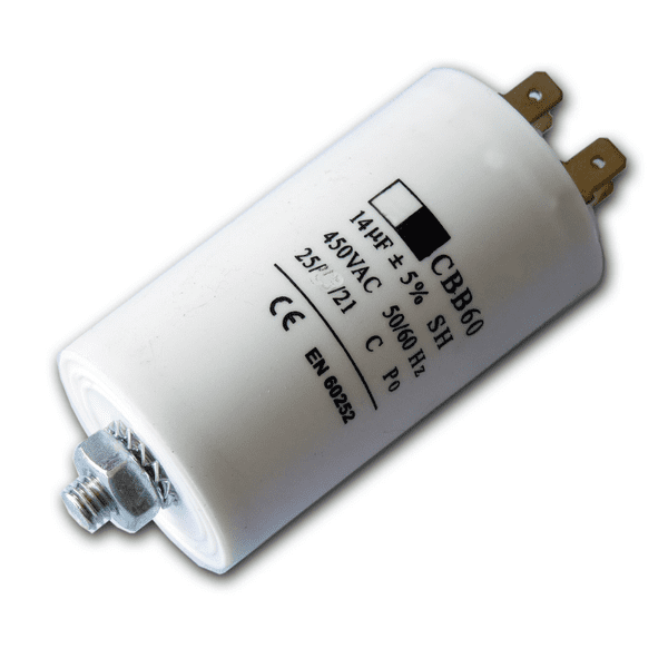 14uf Capacitor Motor Run Motor Start Capacitor Capacitance: 14µF 450V 14 Mfd | Spares4homes