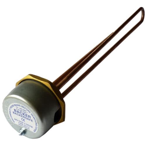 18" Immersion Heater Element Copper + Thermostat