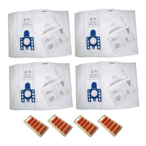 20 Vacuum Hoover Bags + Filters for MIELE GN C1 / C2 / C3 / S2 / S5 / S8 + 20 Fresheners