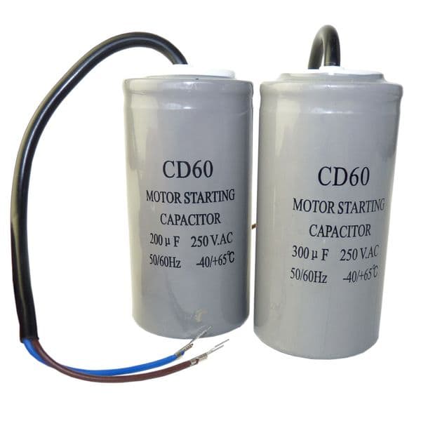200uf 300uf CD60 250VAC Run & Start Capacitor For Motor, Air Pump, Air Conditioning | Spares4homes