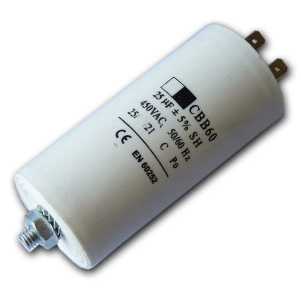 25uf Capacitor Motor Run Motor Start Capacitor Capacitance: 25µF 450V 25 Mfd | Spares4homes