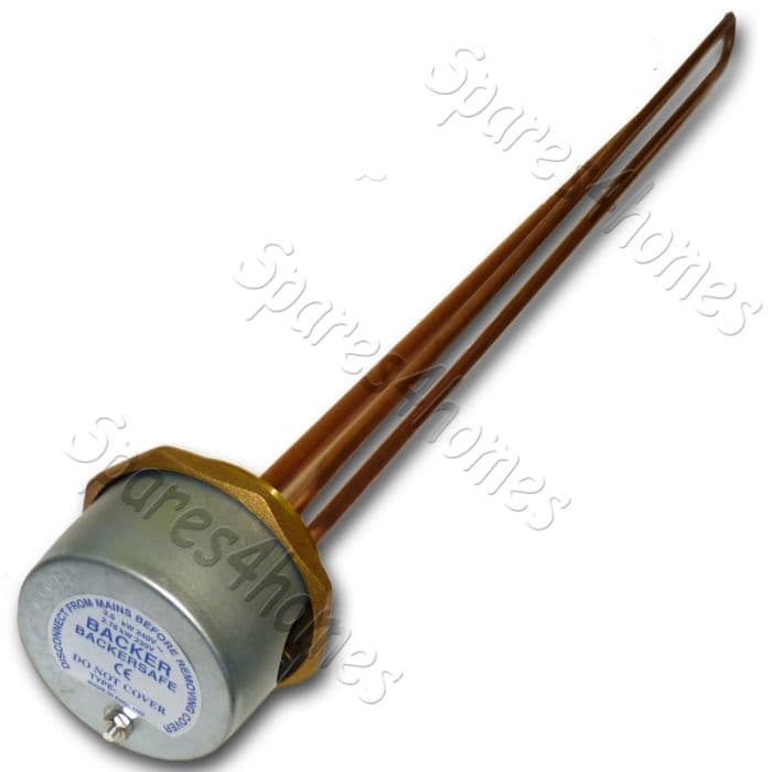 27" Immersion Heater Copper Hot Water Element Thermostat Backersafe