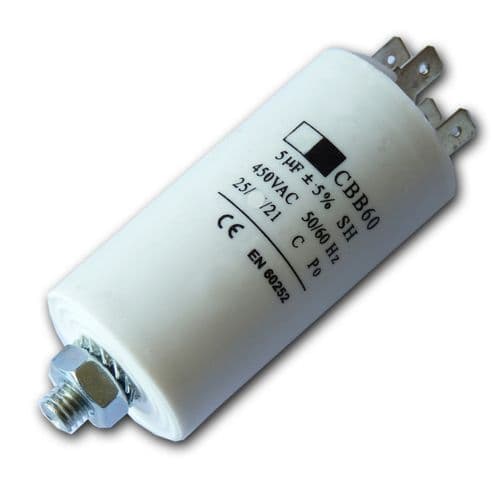 5uf Capacitor Motor Run Motor Start Capacitor Capacitance: 5µF 450V 5 Mfd