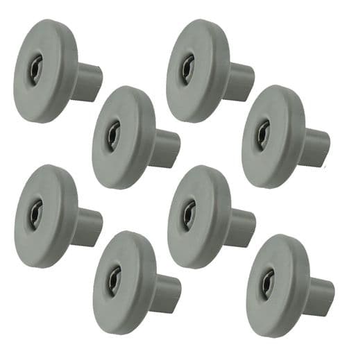 8 x GENUINE Dishwasher Lower / Bottom Basket Grey Wheels AEG, Electrolux Zanussi