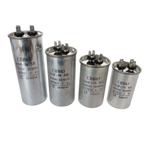 CBB65 Metal Capacitor 25uf, 30uf, 55uf, 60uf For Generator, Air Pump, Compressor
