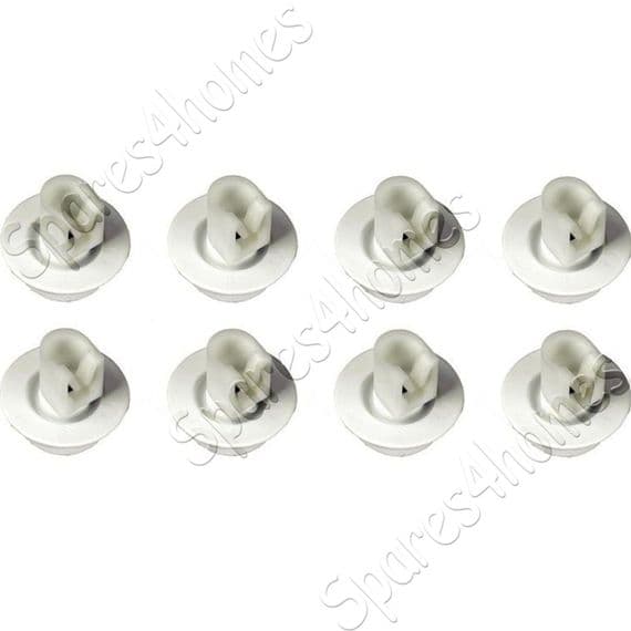 Dishwasher Lower Basket Wheels x 8 for AEG FAVCOMP 315W GB, FAVCOMP 525W GB