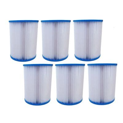 Filter Cartridges X6 For Bestway Type 2,  Lay-Z Swimming Pools, Spas, Hot Tubs, Jacuzzi Size II