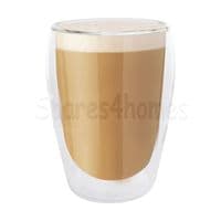 Glass Mugs Tumblers X2 Double Walled Thermal Insulation for Hot Chocolate 300ml