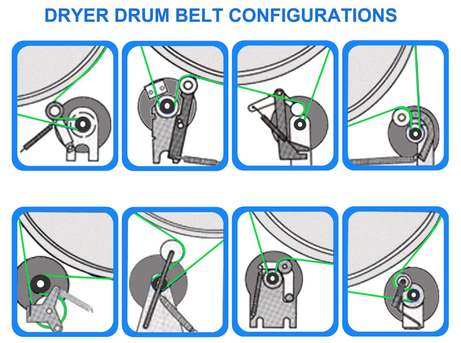 Dryer Belt Puiiey Configurations