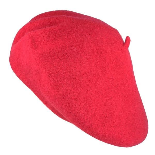 100% Wool French Beret (Grey, Red or Black)