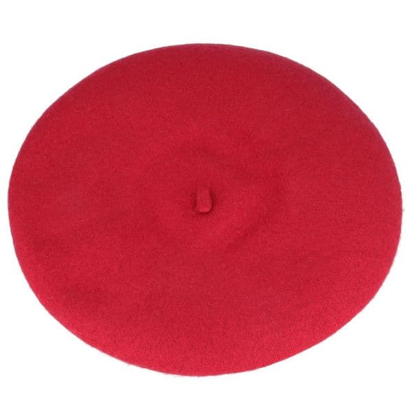 100% Wool French Beret (Grey, Red or Black)