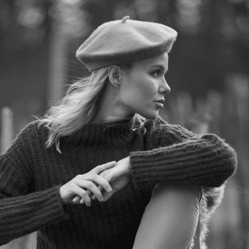 100% Wool French Beret (Grey, Red or Black)