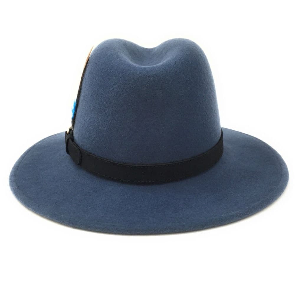 Airforce Blue Fedora Hat Showerproof Wool Ranger