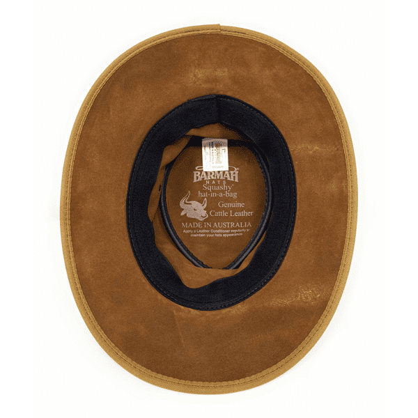 Australian Suede Leather Packable Bush Hat - Barmah 1025 Squashy Hickory