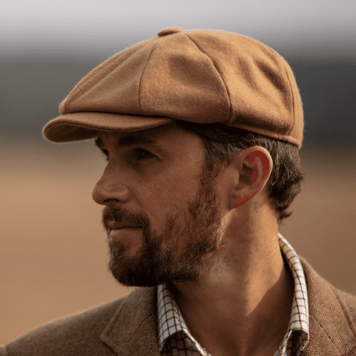 Bakerboy Newsboy Cap - Gatsby - Melton Wool - Lined - Camel (Peaky Blinders Style Cap)