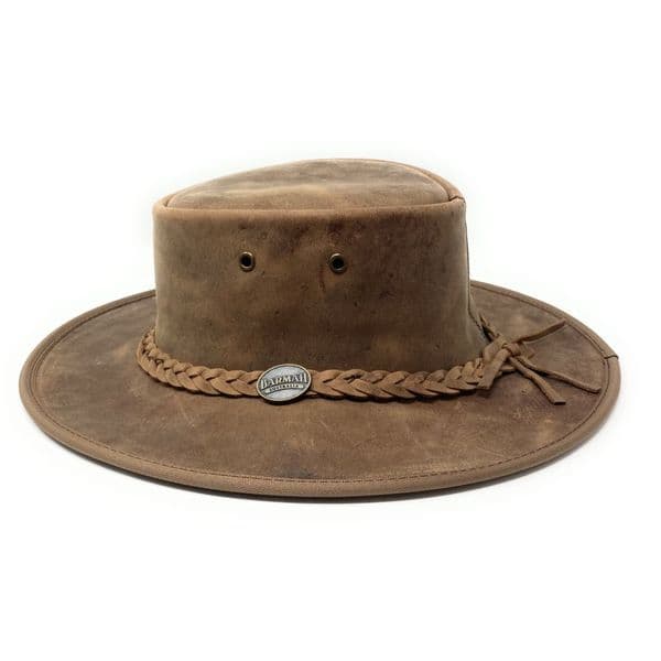 Barmah Bronco Packable Leather Outback Hat - 1060 - Hickory