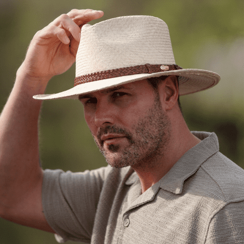 Barmah Outback Fine Raffia Straw Panama Hat - 1097