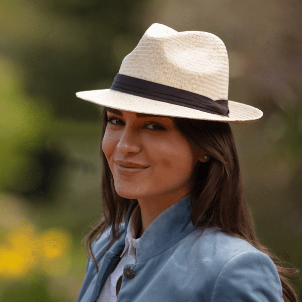 Barmah Safari Fine Raffia Straw Panama Summer Trilby Hat - 1090