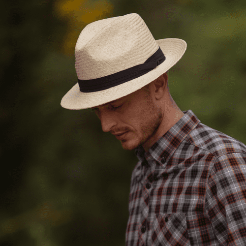 Barmah Safari Fine Raffia Straw Panama Trilby Hat - 1090