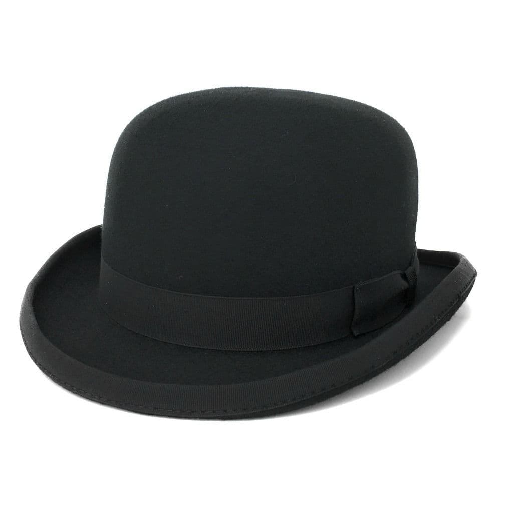 Euro Accessories Navy Blue Wool Felt Bowler Hat – Satin Lined, 3 Sizes (Major Wear Style)