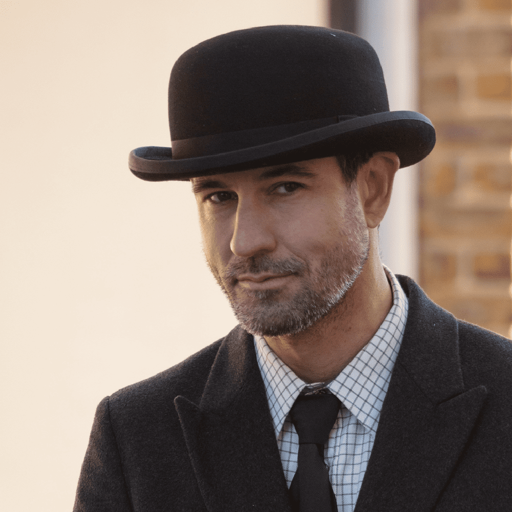 Felt bowler deals hat
