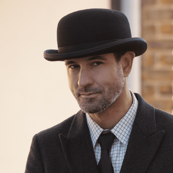 Black Bowler Hat - Wool Felt