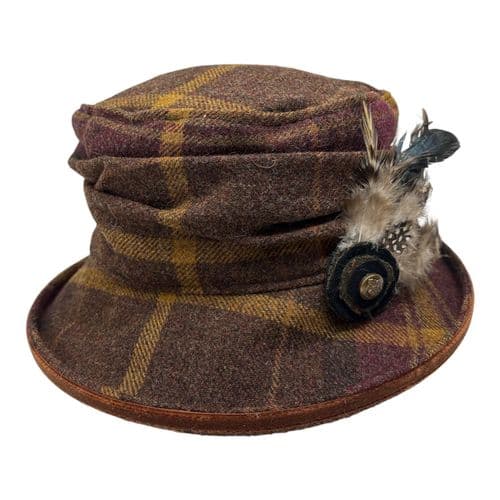 Bone Brim Bucket Hat - Brown - Edith
