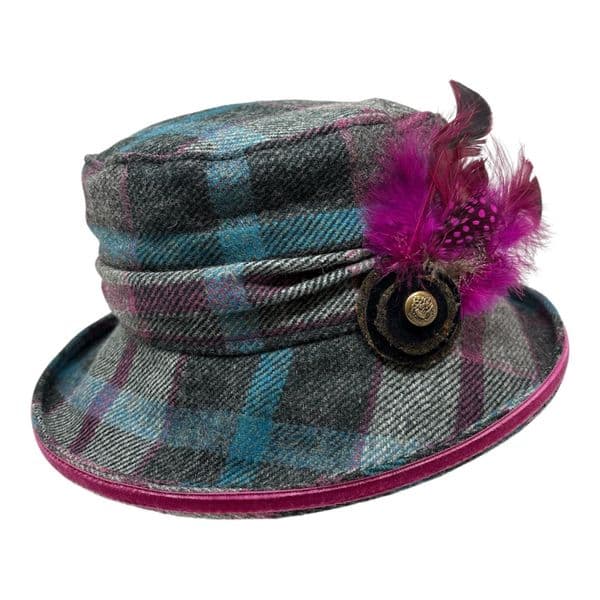 Bone Brim Bucket Hat - Sky pink and Blue - Edith