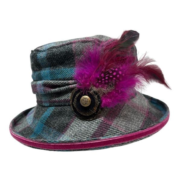 Bone Brim Bucket Hat - Sky pink and Blue - Edith