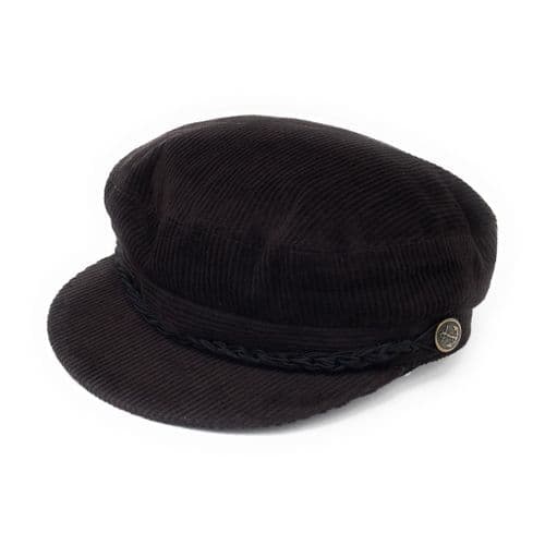 Breton Cord Barge Fisherman Cap - Brown