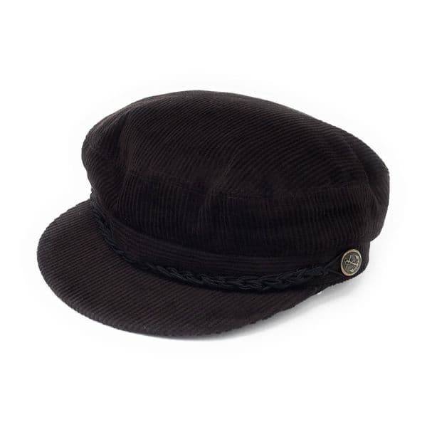 Breton Cord Barge Fisherman Cap - Brown