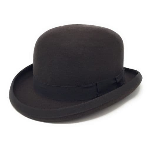 Brown Bowler Hat - Wool Felt