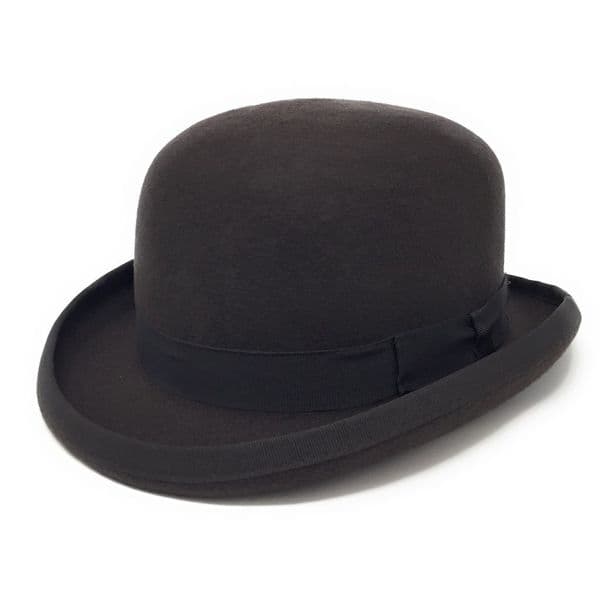 Brown Bowler Hat - Wool Felt