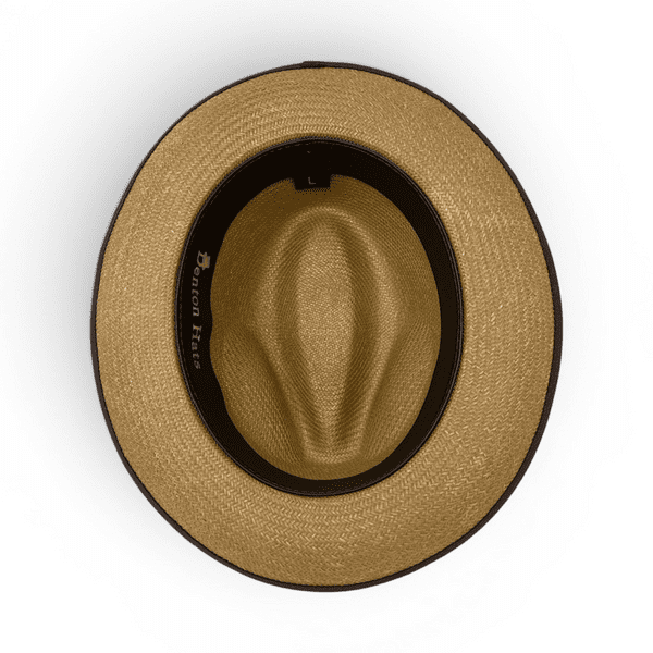 Brown Toyo Straw with Brown Snap Brim Summer Panama Style Hat - Mayfair