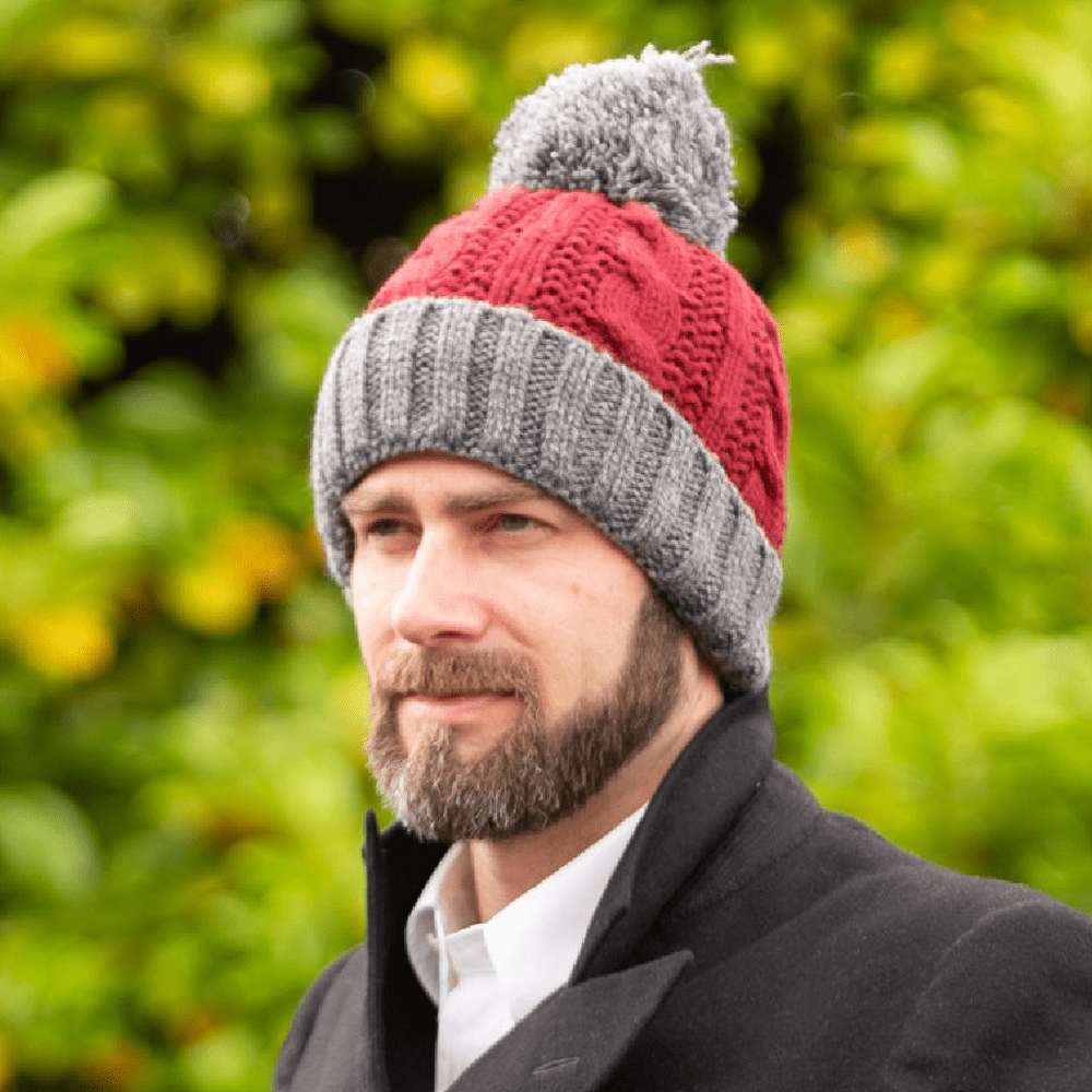 Burgundy online wool hat