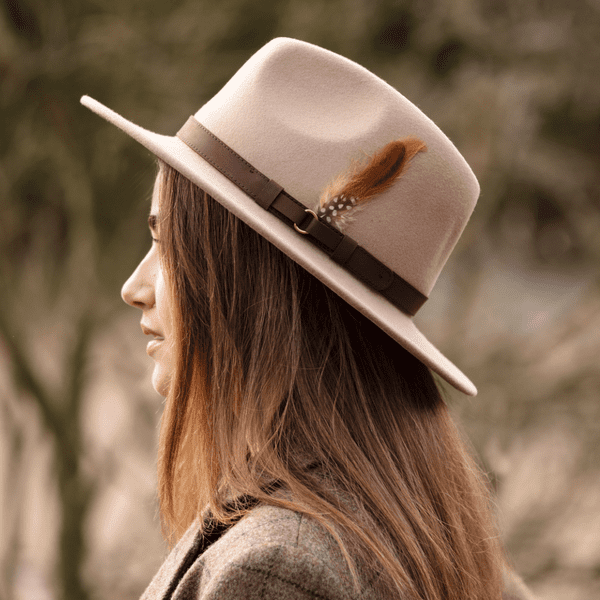 Camel Fedora Hat, Showerproof, Wool - Ranger