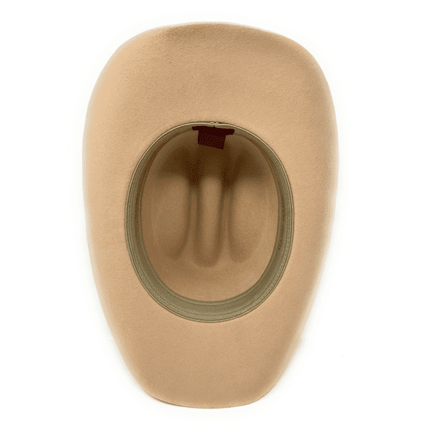 Cattleman Cowboy Hat with black and brown leather        band  - Tan
