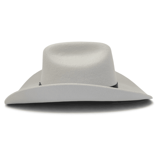 Cattleman Western Cowboy Hat with black and brown leather band - Light Grey