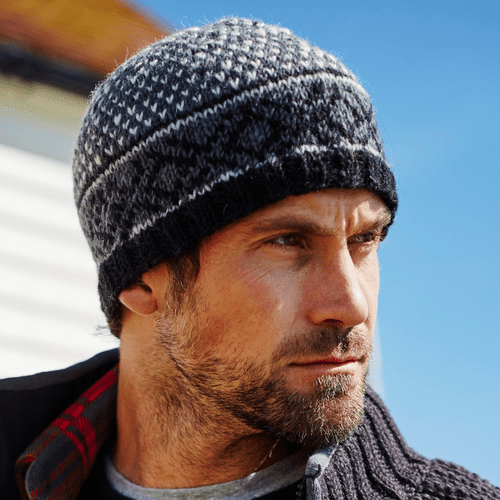 Charcoal Grey Wool Beanie Hat - Tromso