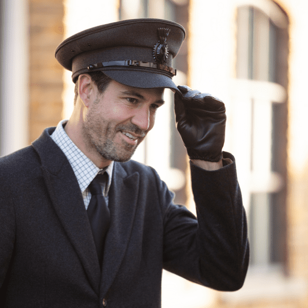 Chauffeurs Hat  - Dark Grey, Light Grey or Black - Driving Cap