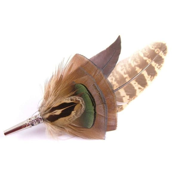 Country Feather Brooch - Gamebird