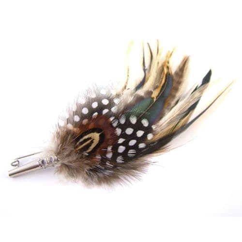 Country Feather Brooch - Guinea