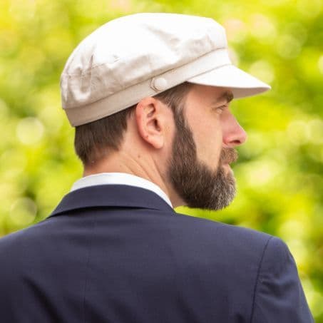 Cream Linen Barge Fisherman Cap