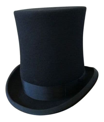 Dentons Black Stovepipe Top Hat 7.5"