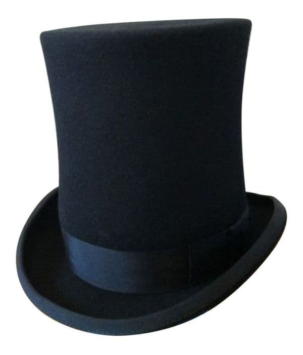 Dentons Black Stovepipe Top Hat 7.5