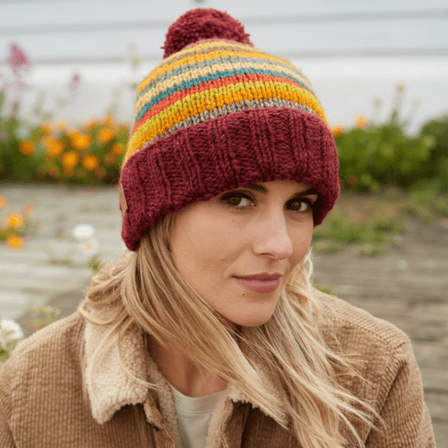 Earthy Wool Tone Beanie - Grassington