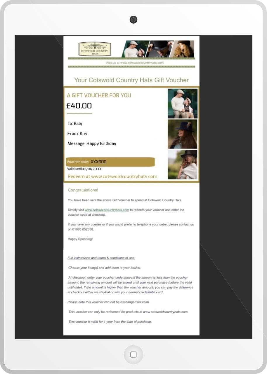 Email Gift Voucher